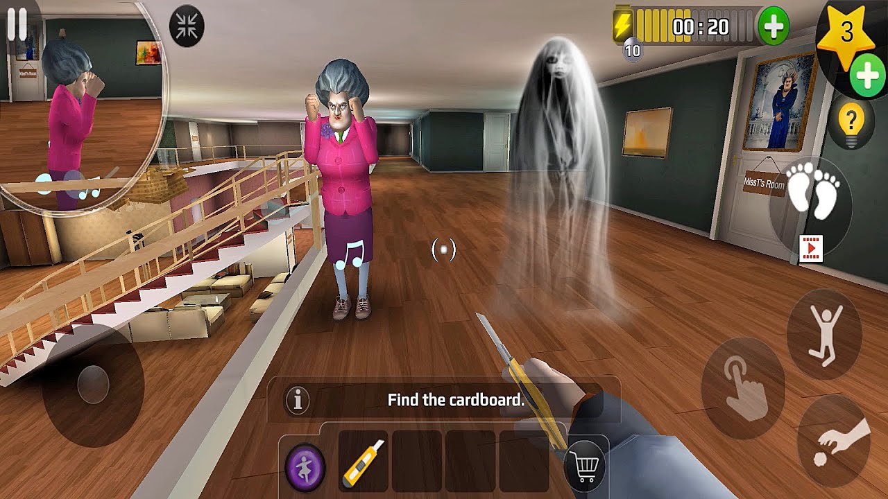 Scary Teacher 3D - Miss T jumps off the house | New Prank New Update - GamePlay