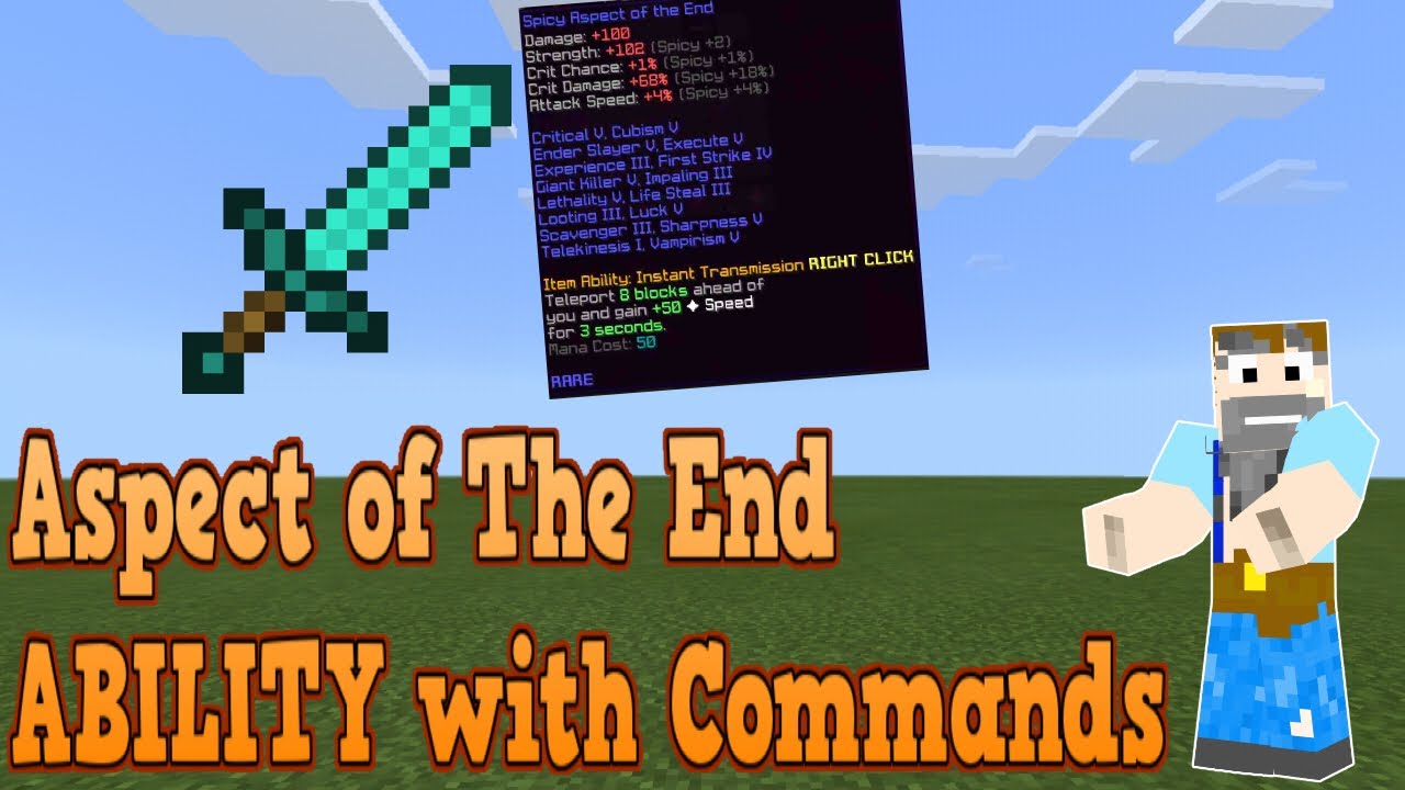 How to Create *ASPECT OF THE END* Ability with Commands on Minecraft: Bedrock Edition!