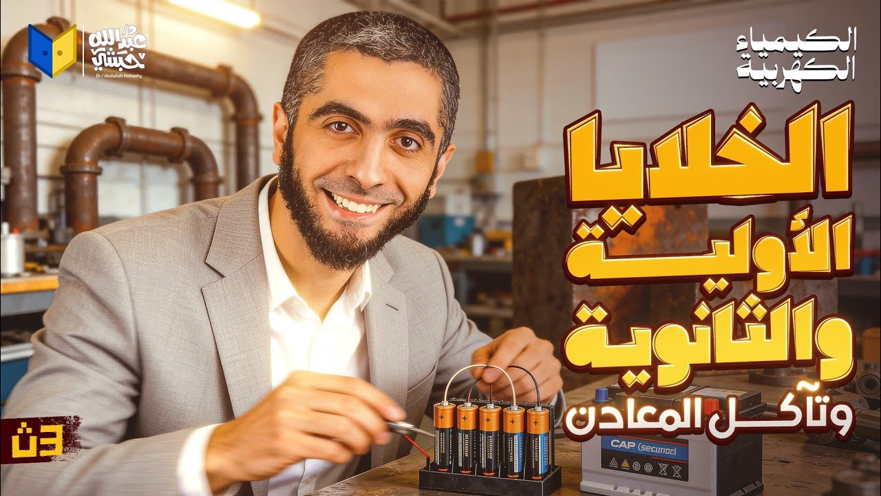 أقوى شرح في الخلايا الأولية والثانوية وتآكل المعادن | كيمياء ثانوية عامة 2026 مع د/ عبدالله حبشي