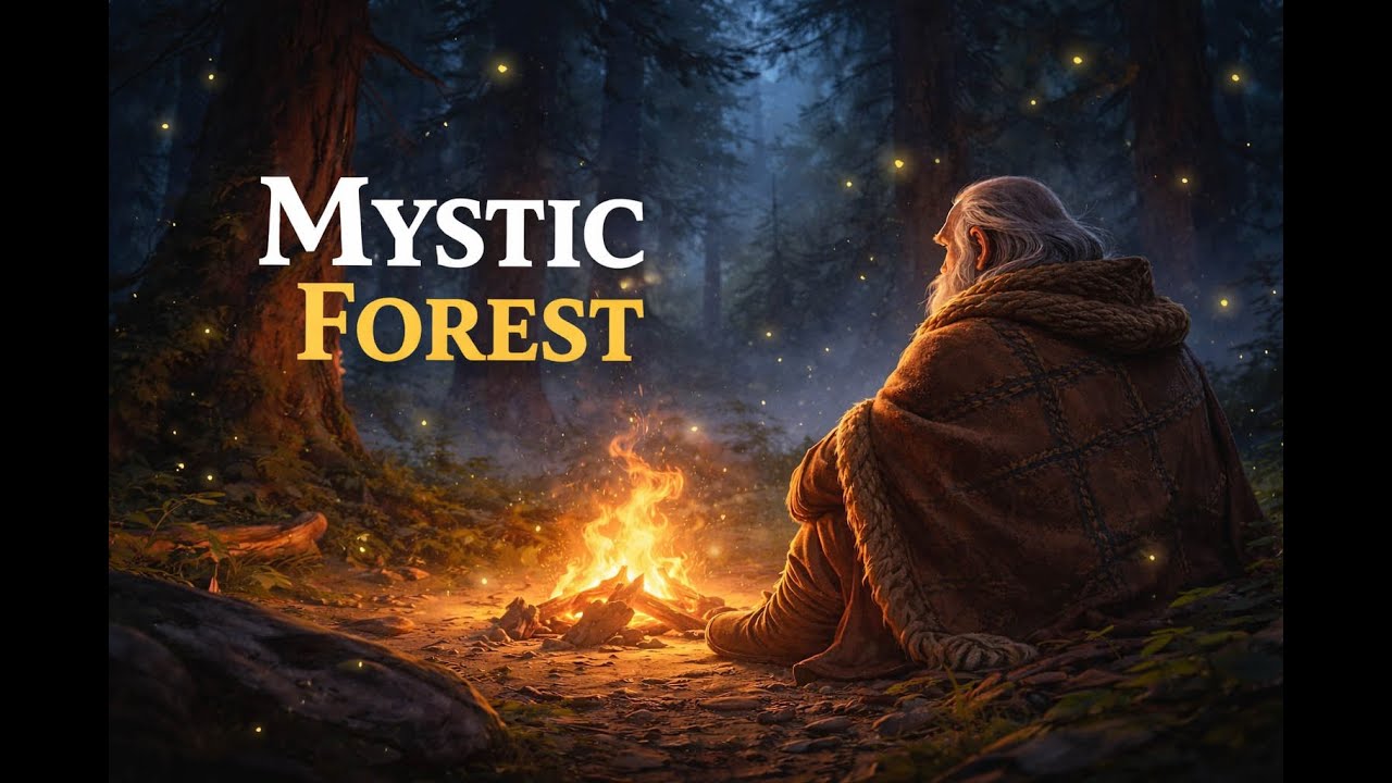 Quiet Camp Night | Medieval Forest Campfire Ambience for Relaxing & Focus