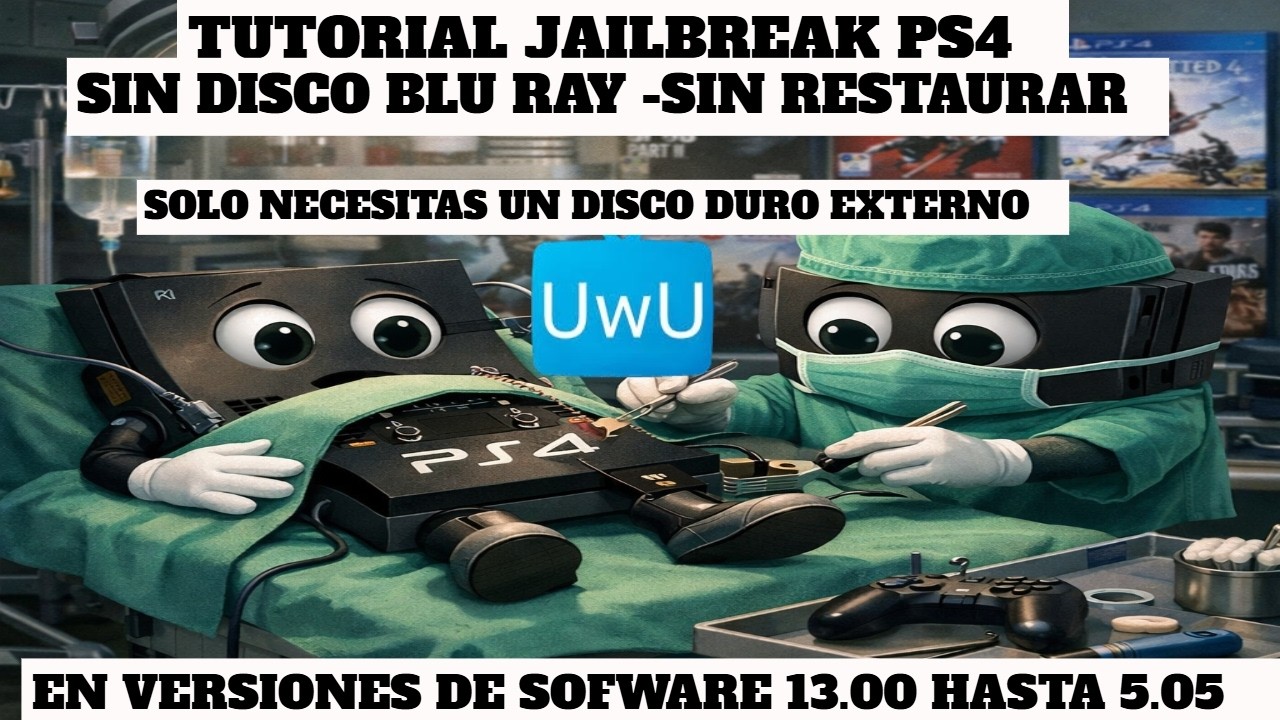 TUTORIAL JAILBREAK PS4 SIN DISCO BLU RAY -SIN RESTAURAR -SIN LECTORA DE DISCO -SIN FORMATEAR
