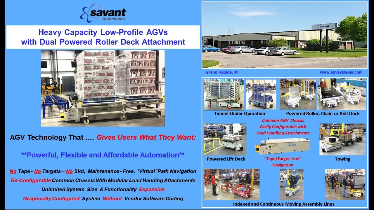 SAVANT AGV/AGC High Capacity Dual Roller Deck System