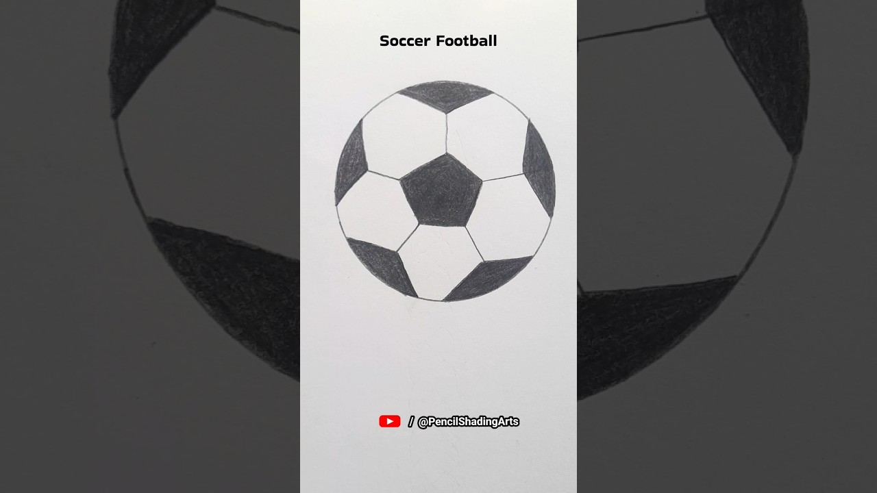 How To Draw A Soccer Football #Football #drawing #drawings #drawingsoccer