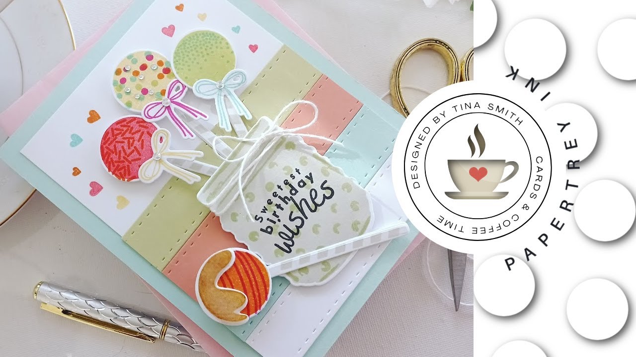 Papertrey Ink | Birthday Pops | DIY Card by Tina Smith