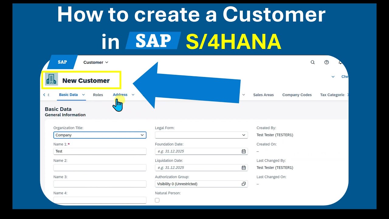 Как создать клиента в SAP S/4HANA Fiori | Пошаговое руководство | Обучение SAP S/4HANA