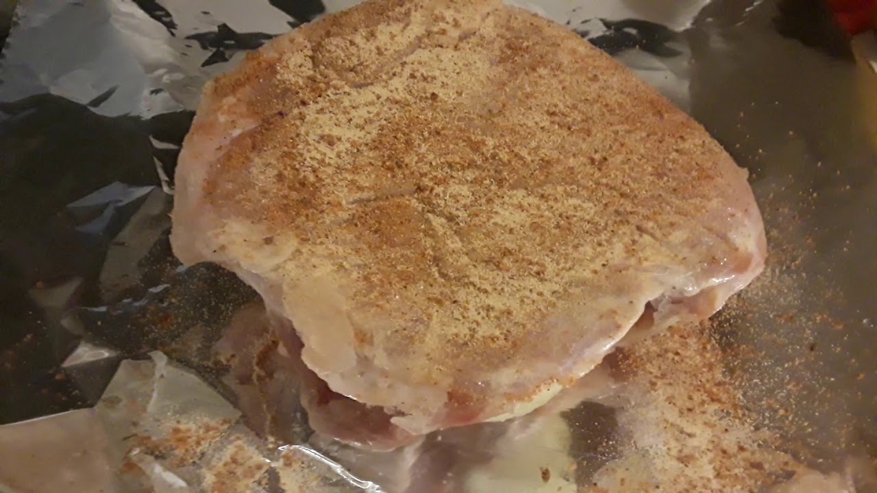 Preparing Turkey for the grill.