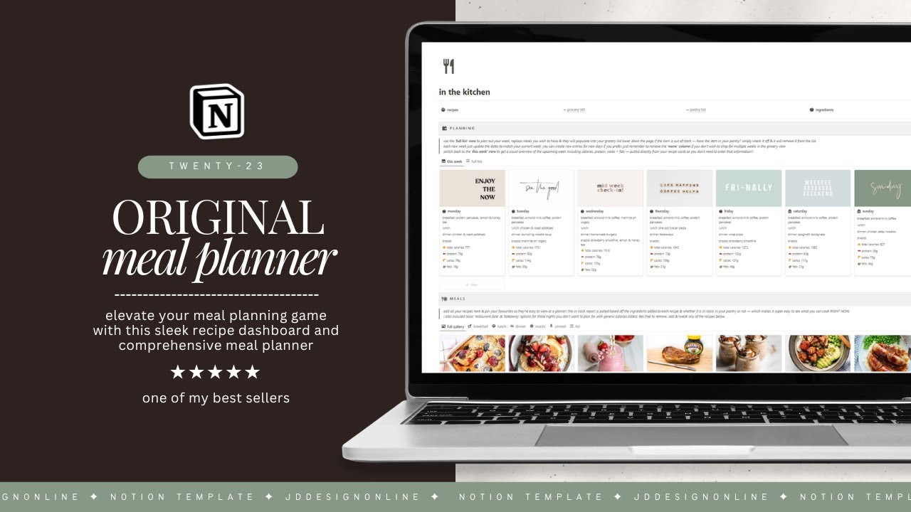 🥑 how to organise your recipes & grocery list with the ultimate meal planning notion template ⭐