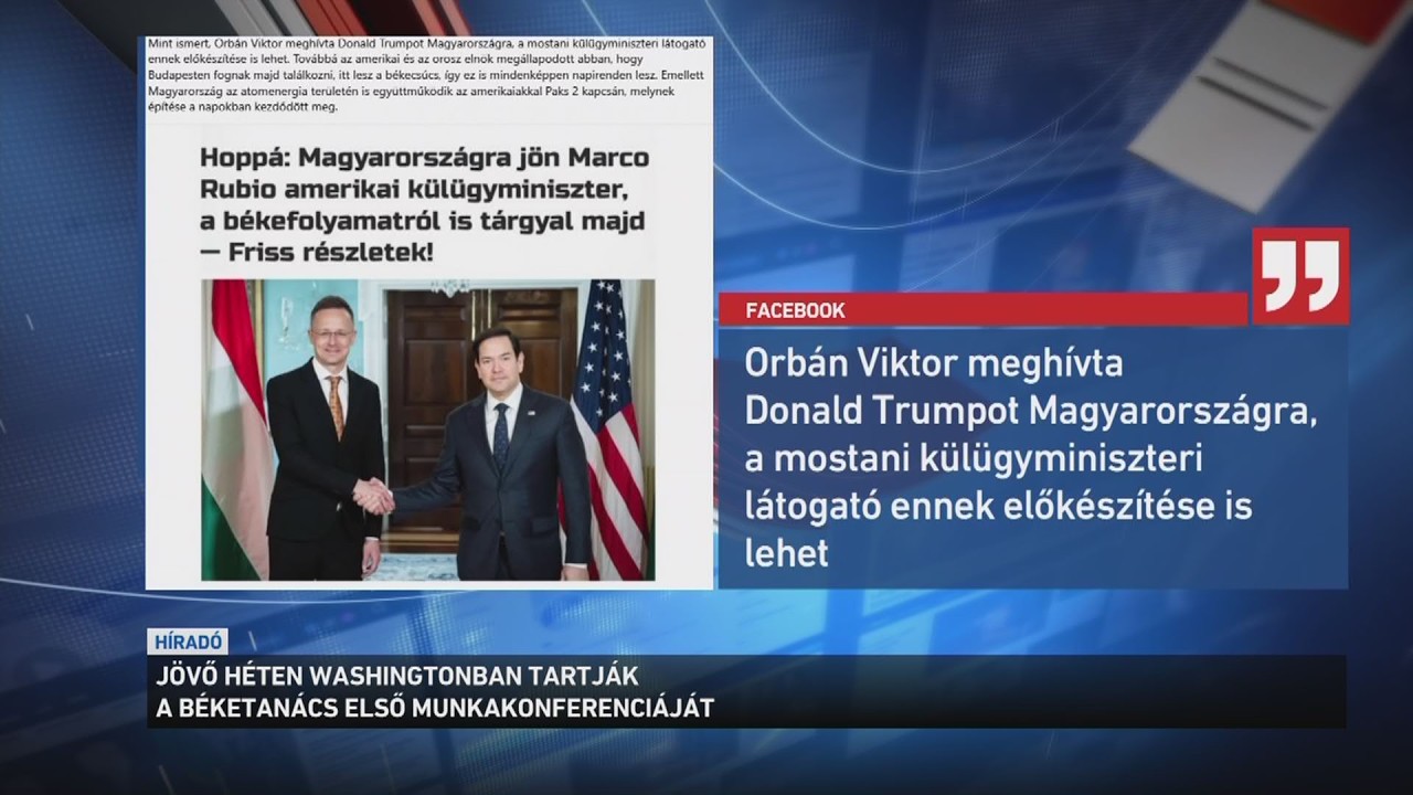 Jövő héten Washingtonban tartják a Béketanács első munkakonferenciáját
