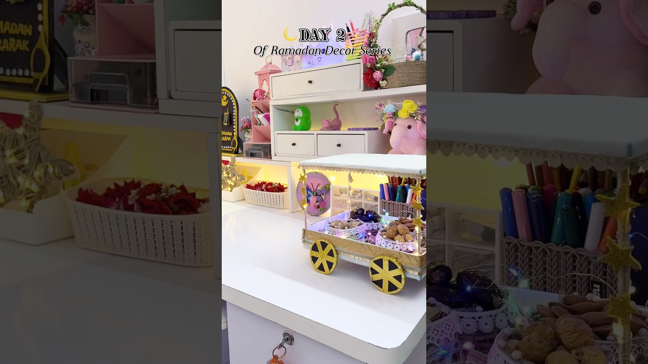 Ramadan Decor Series &ndash; Day 2 🌙 Mini Snack Cart DIY 😍 #shorts #ramadan