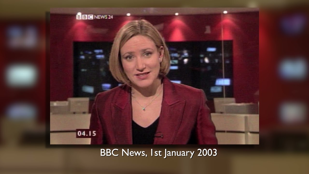 2003: BBC News 24, New Year's Day | Presenter: Gillian Ni Cheallaigh | 1st January 2003