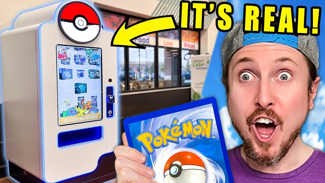 Pokemon Vending Machine PACKED with ULTRA RARE Cards! (lucky opening)