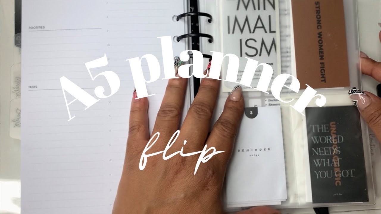 A5 PLANNER FLIP | CLOTH AND PAPER VINYL 30 MM RINGS | EVERY DAY CARRY PLANNER