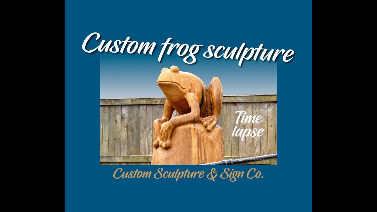 Custom Frog Sculpture - Chainsaw Carving