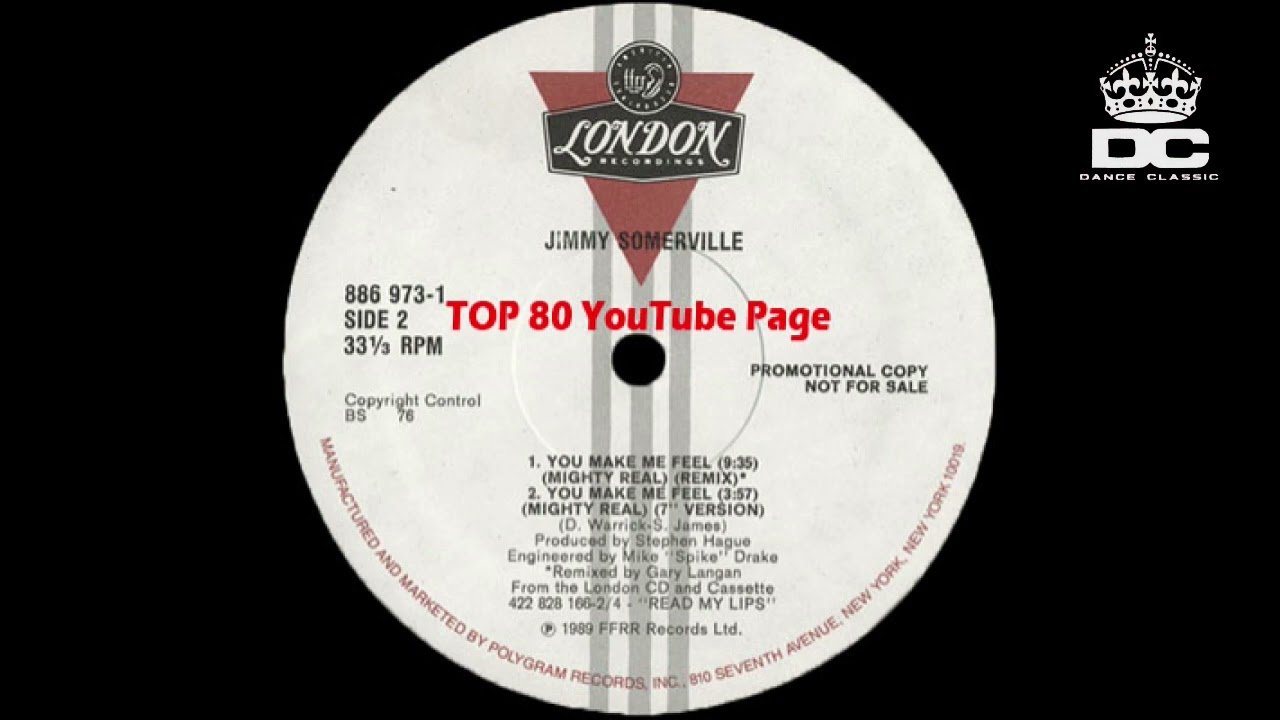 Jimmy Somerville – You Make Me Feel (Mighty Real) (A Gary Langan Remix)