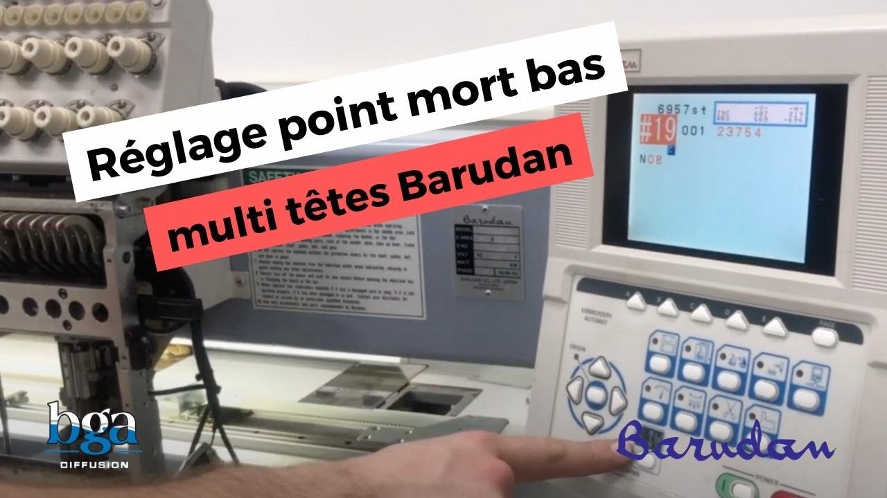 Réglage point mort bas multitêtes Barudan
