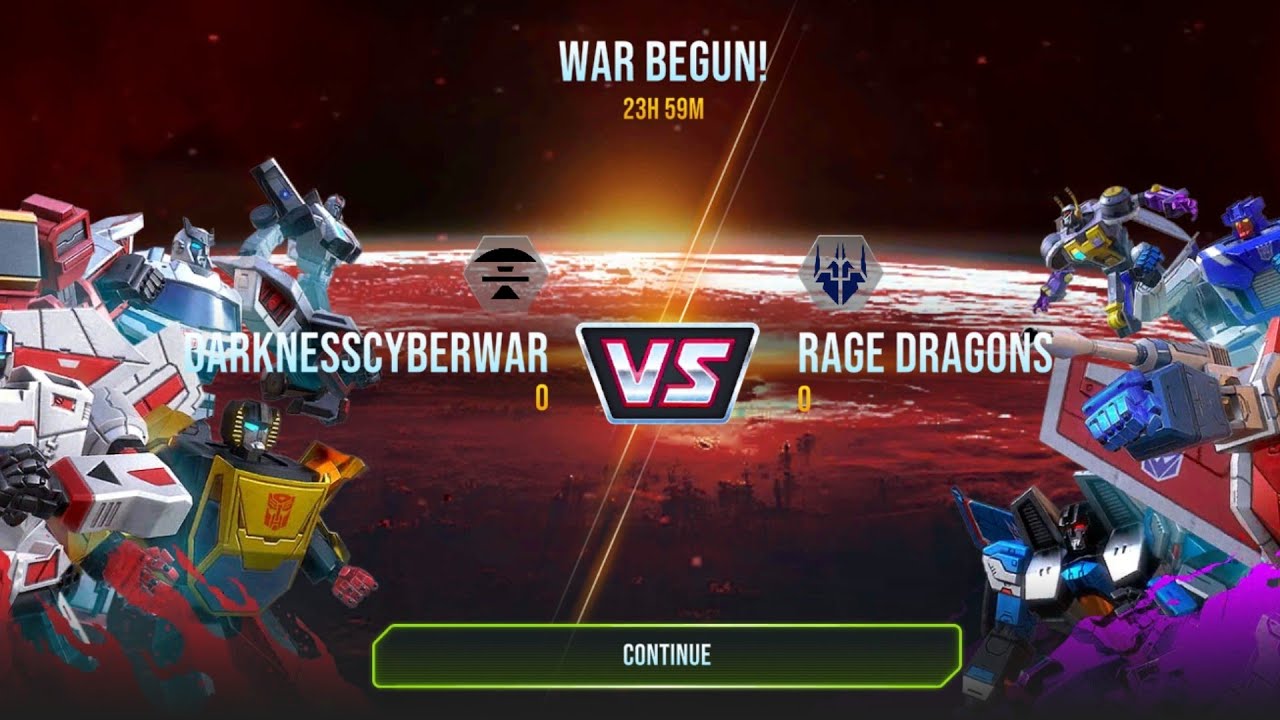 Transformers Earth Was alliance war DARKNESSCYBERWAR