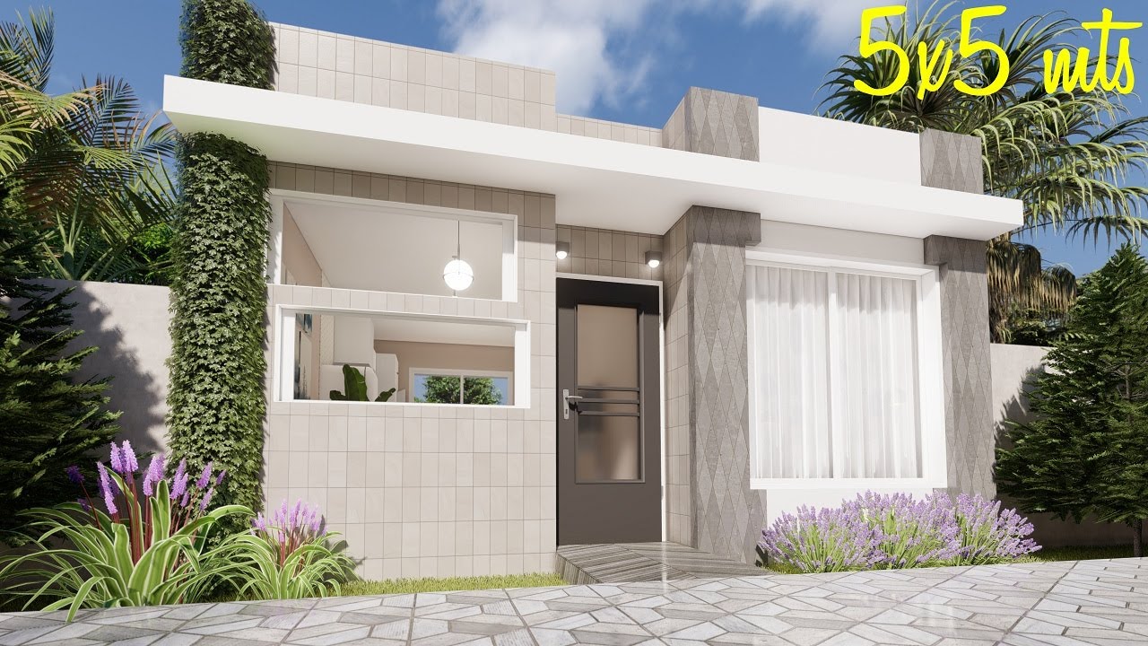 Casa pequeña de 5x5 metros | 5 x 5 House Plan