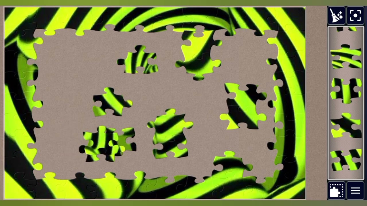 Neon Black & Green 3D Stripe Effect🖤💚💥🧩 amazing jigsaw puzzle 🧩//@jigsawpuzzle45