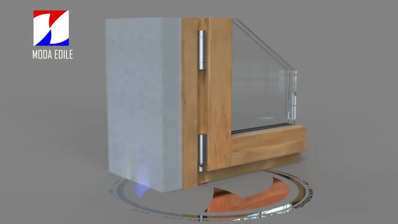 video 360 gradi finestra minimal legno alluminio tuttovetro