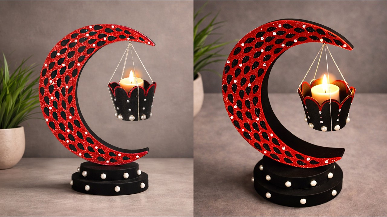 DIY Candle Holder From Waste Materials | Ramadan Decoration Idea | Tempat Lilin dari Barang Bekas