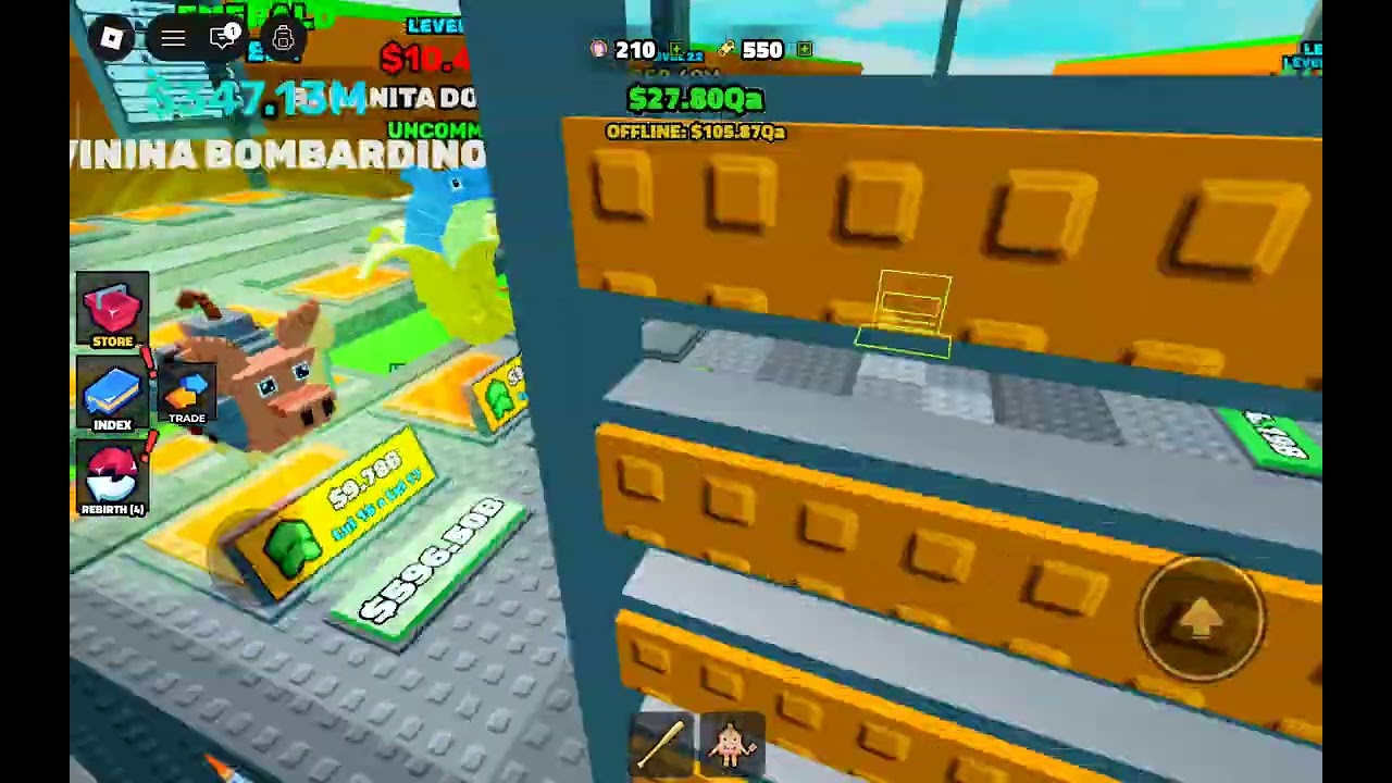 Playing swing obby for brainrots