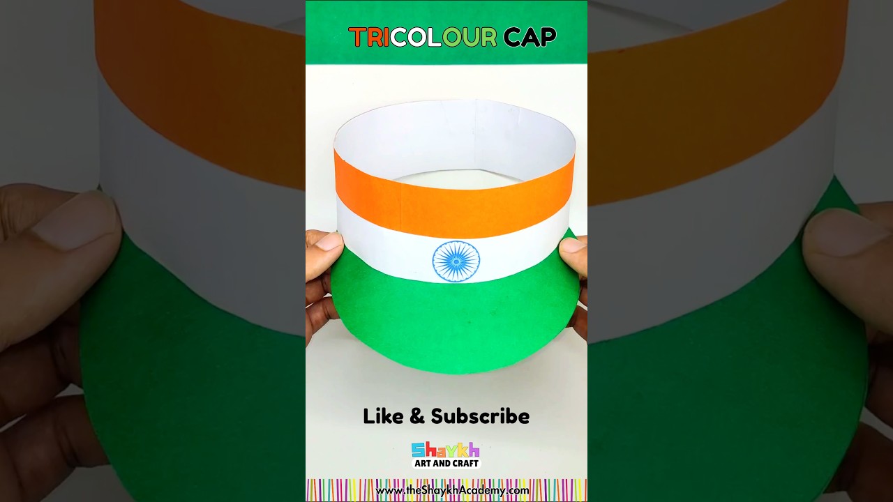 🇮🇳 Easy Tricolour Cap for 15th August 🇮🇳 | Independence Day #art #viral #shorts #india