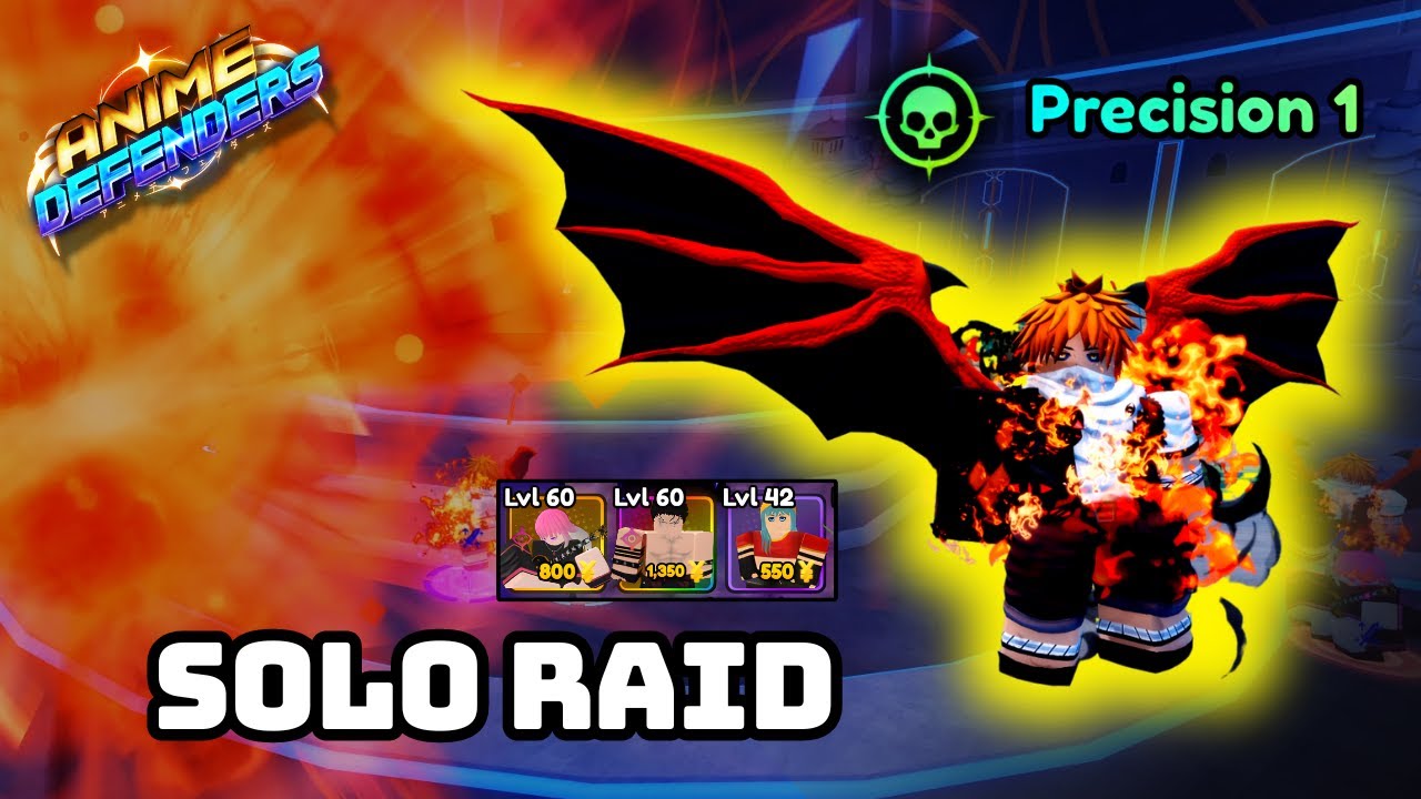 SOLO Raid with FLAME DRAGON GOD (EVOLVED) / NATSU in Anime Defenders Roblox 🇮🇩