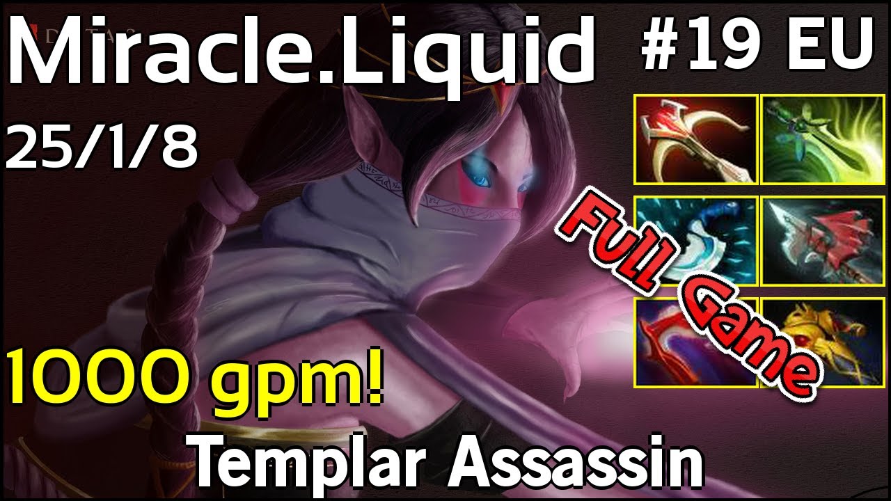 Miracle [Liquid] Templar Assassin - Dota 2 Full Game 7.17