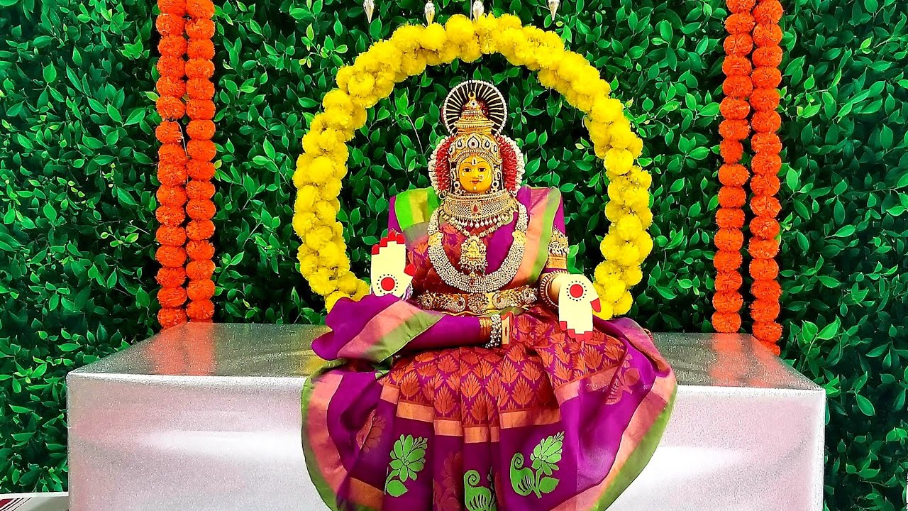 Quick and Easy Varamahalakshmi saree draping & decoration / How to drape saree for varalakshmi pooja