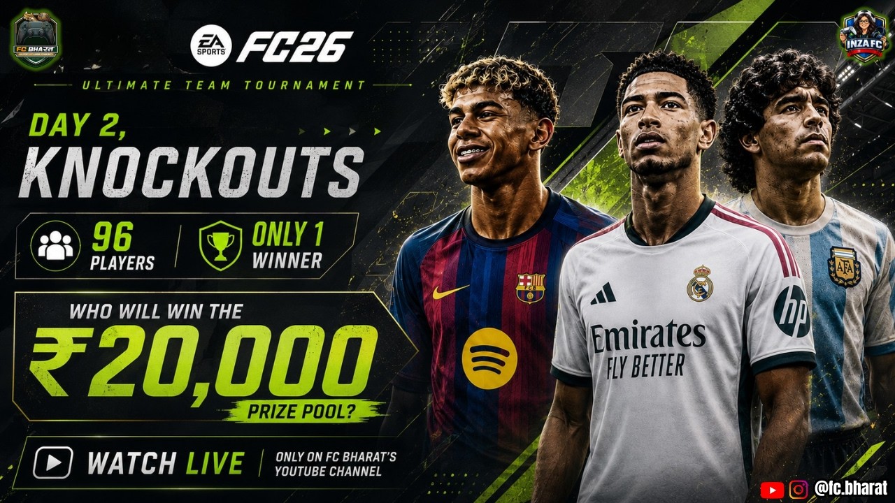 🔴 LIVE: ₹20,000 EA FC 26 FUT Tournament! | FIFA 26 | Knockouts! @inzanaqvi ​
