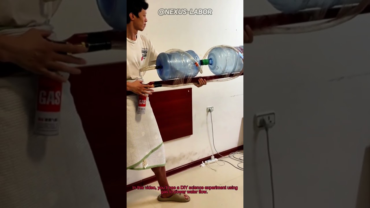 DIY Gas-Powered Water Flow Experiment: Home Science with Air Pressure