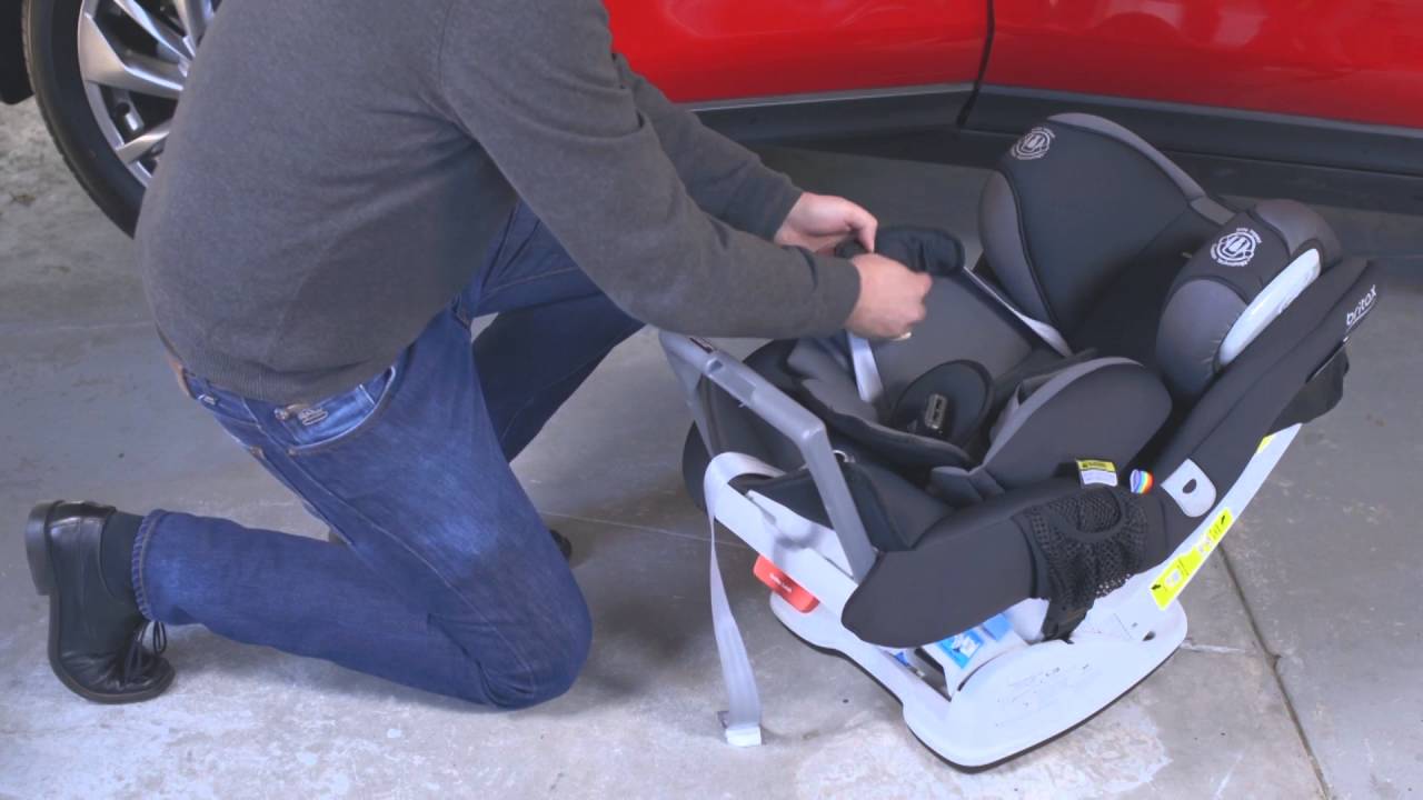 Britax Safe-n-Sound Platinum PRO & Millenia Seat Belt Rear Facing Installation Video