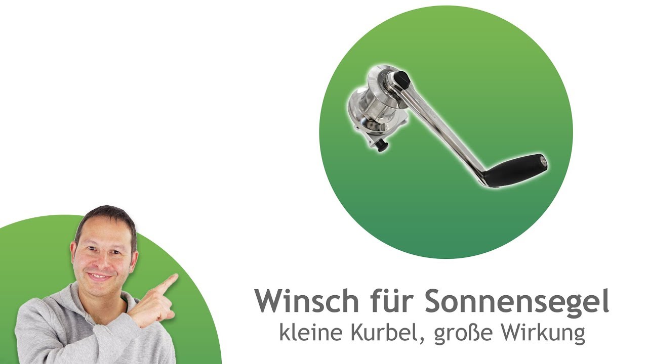 Kurbelantrieb f&uuml;r Sonnensegel - kleine Kurbel, gro&szlig;e Wirkung | Pina