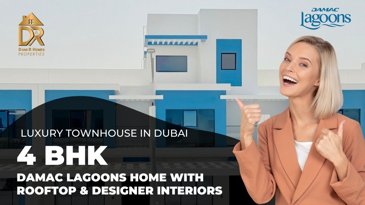 Luxury Townhouse in Dubai | 4 BHK Damac Lagoons Home with Rooftop & Designer Interiors