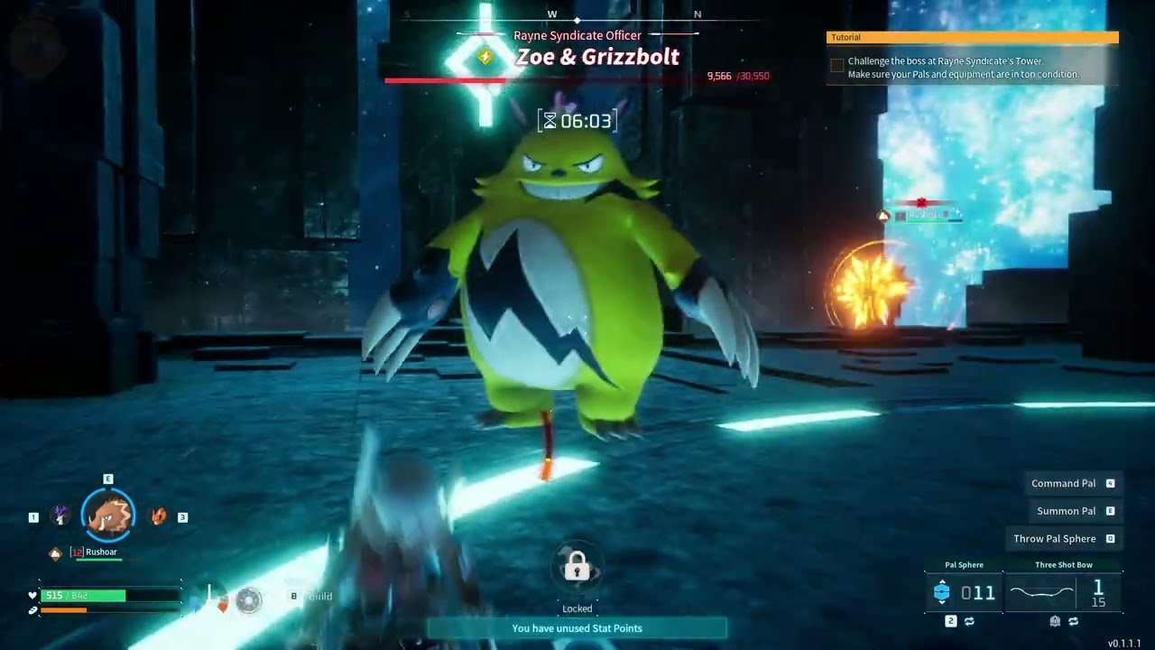 Rayne Syndicate Tower Boss Fight in Palworld | Zoe & Grizzbolt