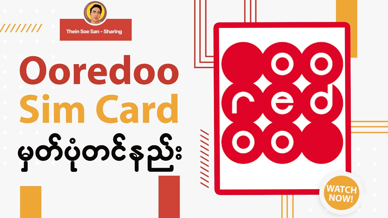 Ooredoo Sim Card မှတ်ပုံတင်နည်း(Ooredoo Sim Card Register)