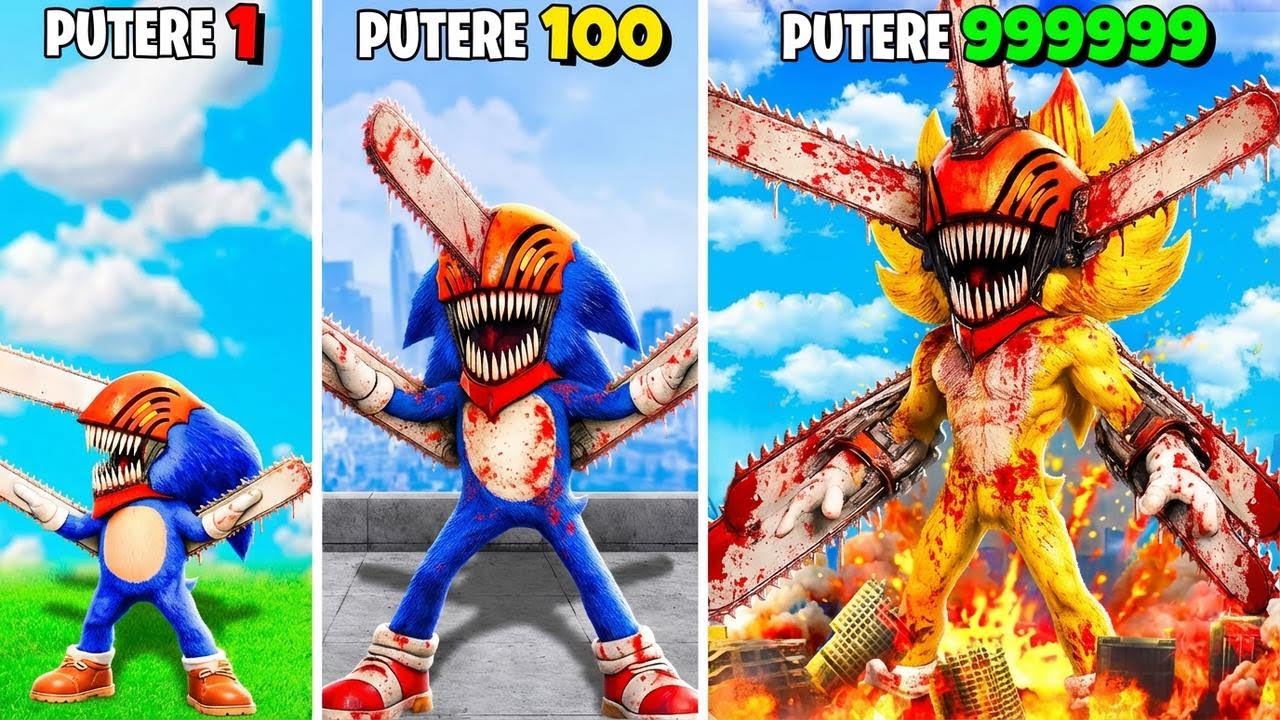 Transformăm CHAINSAW SONIC cu un Motoferăstrău în GTA 5! (mod inspirat din filmul Sonic)