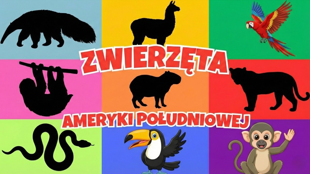 ZWIERZĘTA W AMERYCE POŁUDNIOWEJ  🦁  Odgłosy zwierząt Ameryki Południowej🐘  Zgadnij co to za zwierzę❓