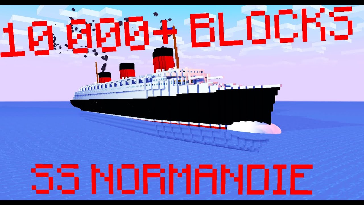 Как я построил SS NORMANDIE в MINECRAFT (на английском)