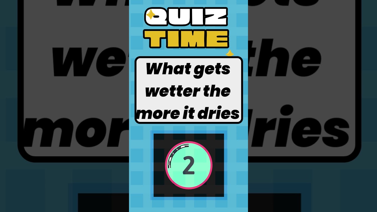 What Gets Wetter the More It Dries? 🤔 Funny & Tricky Riddle in English #triviatricks #funtrivia