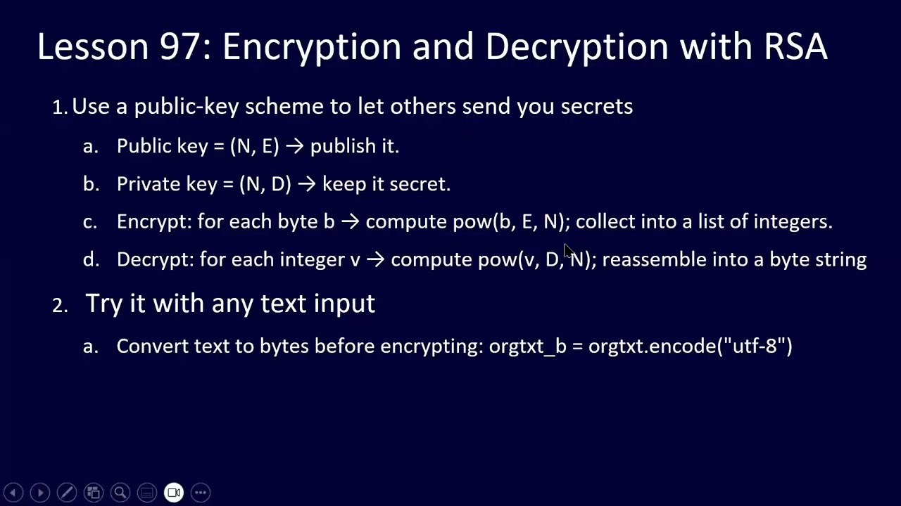 Python Challenge for ALL, Lesson 97: Encryption and Decryption with RSA