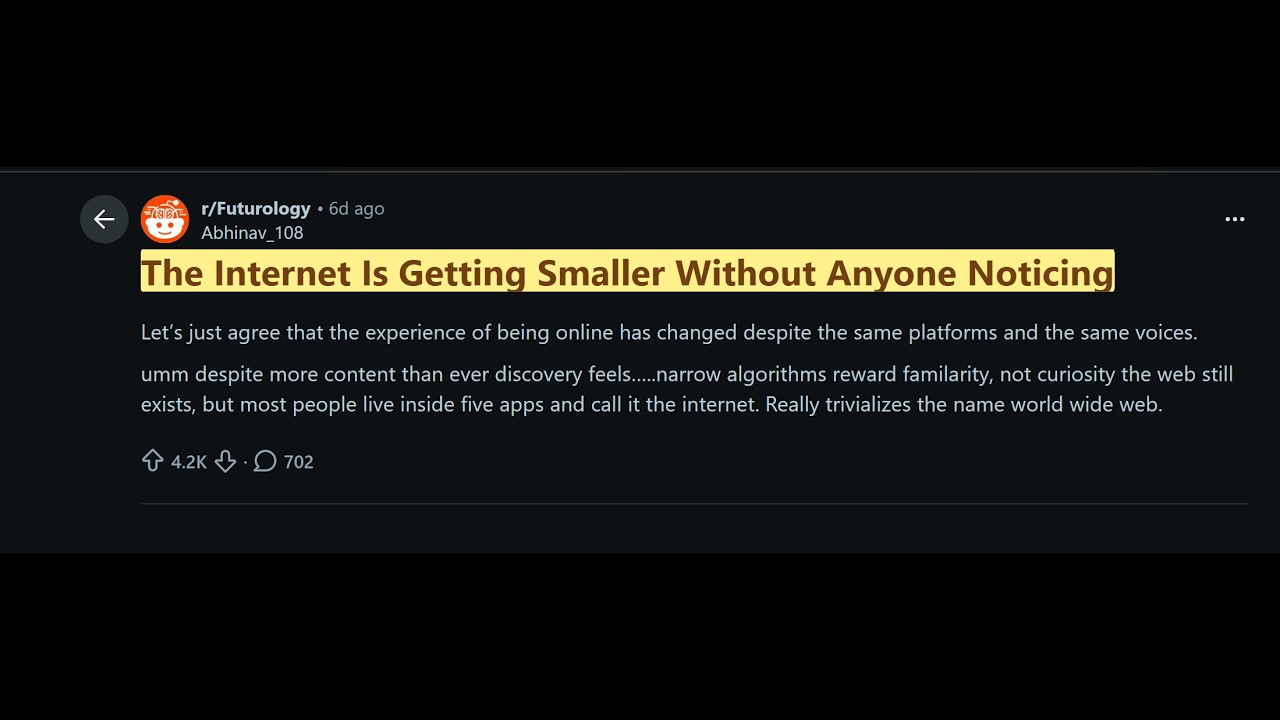 Read #5 : The Internet Is Getting Smaller Without Anyone Noticing...