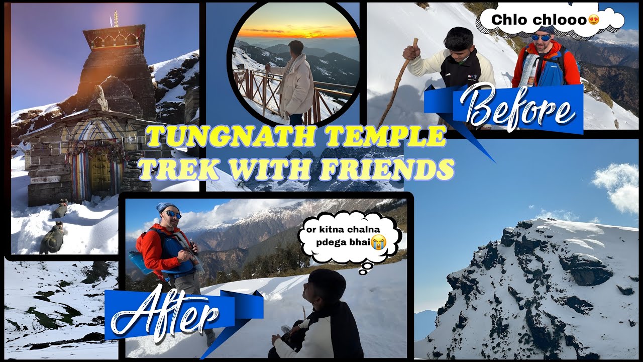 “Hum Tungnath Pahuch Gaye 😱 | World’s Highest Shiva Temple |Travel Vlog(Dil Khush Ho Gaya yha aakar😍
