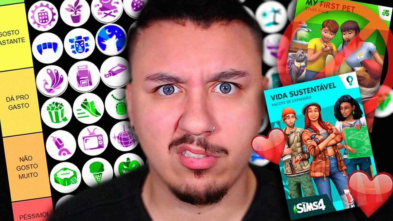 QUAIS OS MELHORES E PIORES PACOTES DO THE SIMS 4!! RANQUEEI & OPINEI sobre TODOS | Tear List