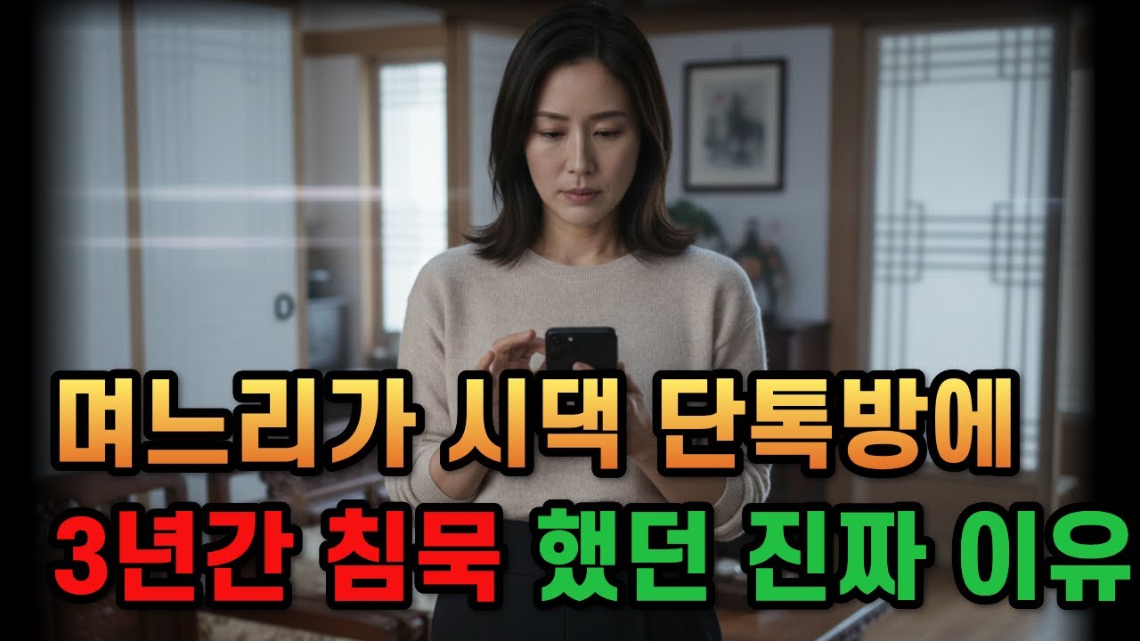3년간 시댁 단톡방에 단 한 글자도 안 보냈습니다 |인생사연|가족사연|시댁갈등