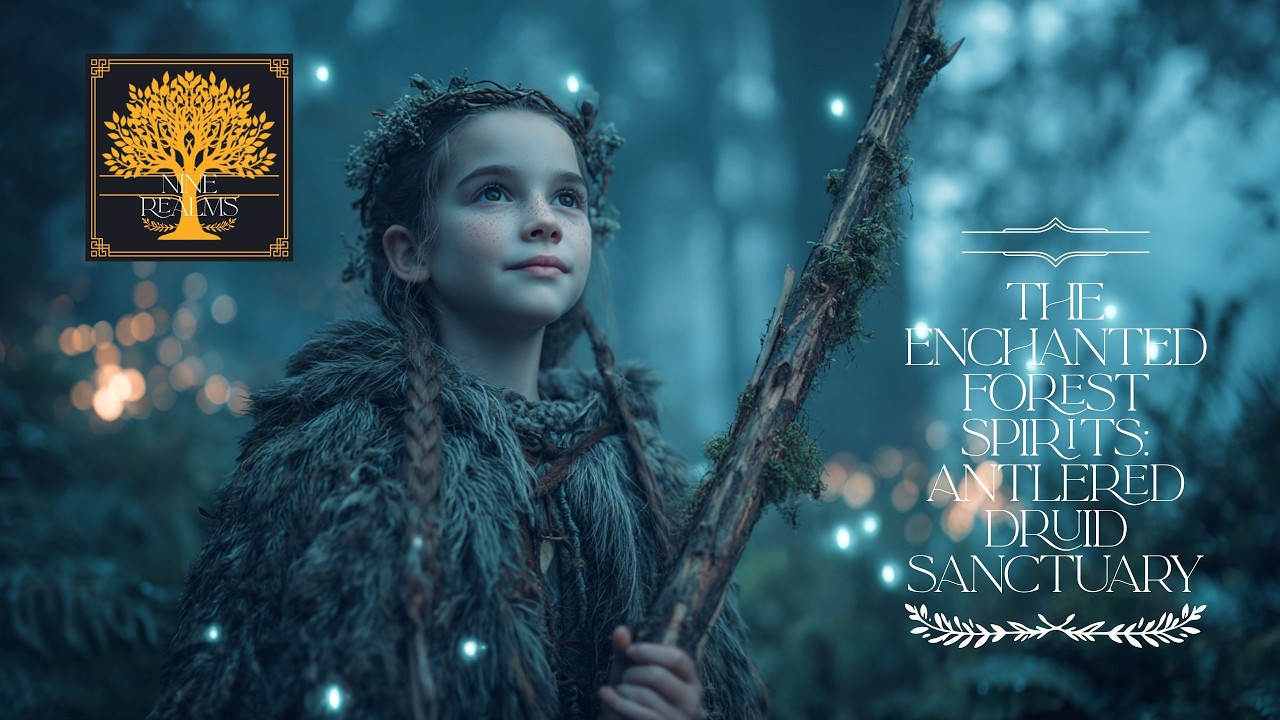 the Enchanted Forest Spirits: Antlered Druid Sanctuary🌲Calm Fantasy Ambient for Relaxation (1 Hour)