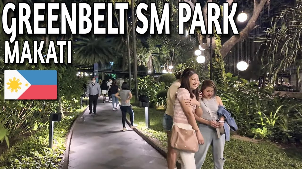 Greenbelt's Beautiful Park Walkways - Makati Shopping Mall Walking Tour - Metro Manila Philippines