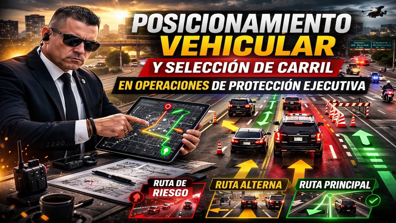 Posicionamiento Vehicular y Selección de Carril en Operaciones de Protección Ejecutiva