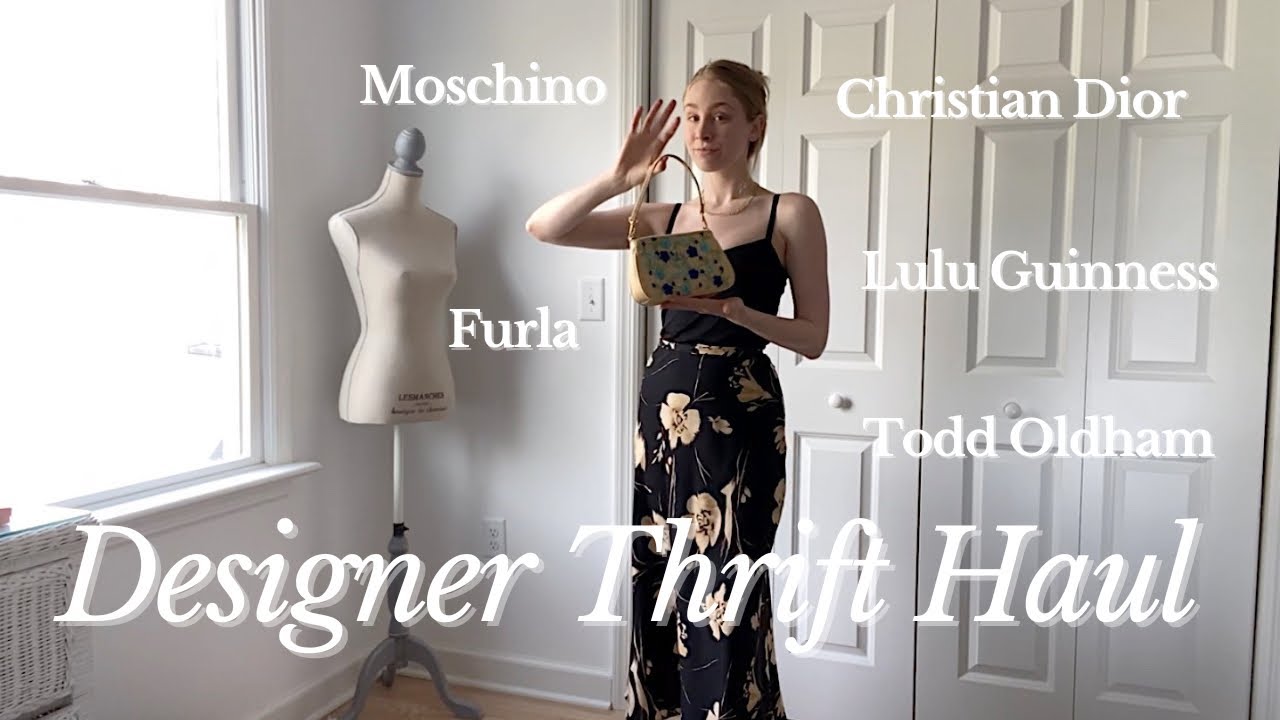 Designer thrift haul - MOSCHINO + CHRISTIAN DIOR + TODD OLDHAM + FURLA + LULU GUINESS + RALPH LAUREN