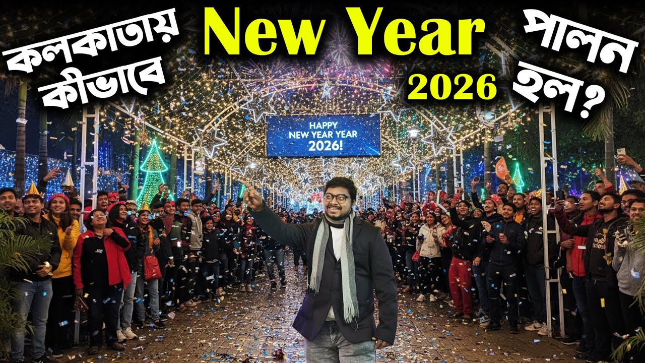 Kolkata on New Year 2026 🎉Kolkata&rsquo;s CRAZIEST Night Ever! Crowd Madness🔥HAPPY NEW YEAR 2026
